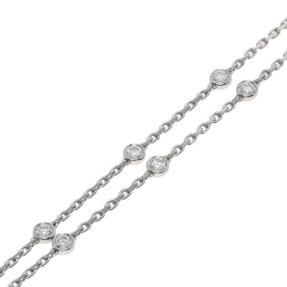 Cartier India Mystery Crown Diamond Necklace 18K White Gold Ladies - Picture 4 of 9